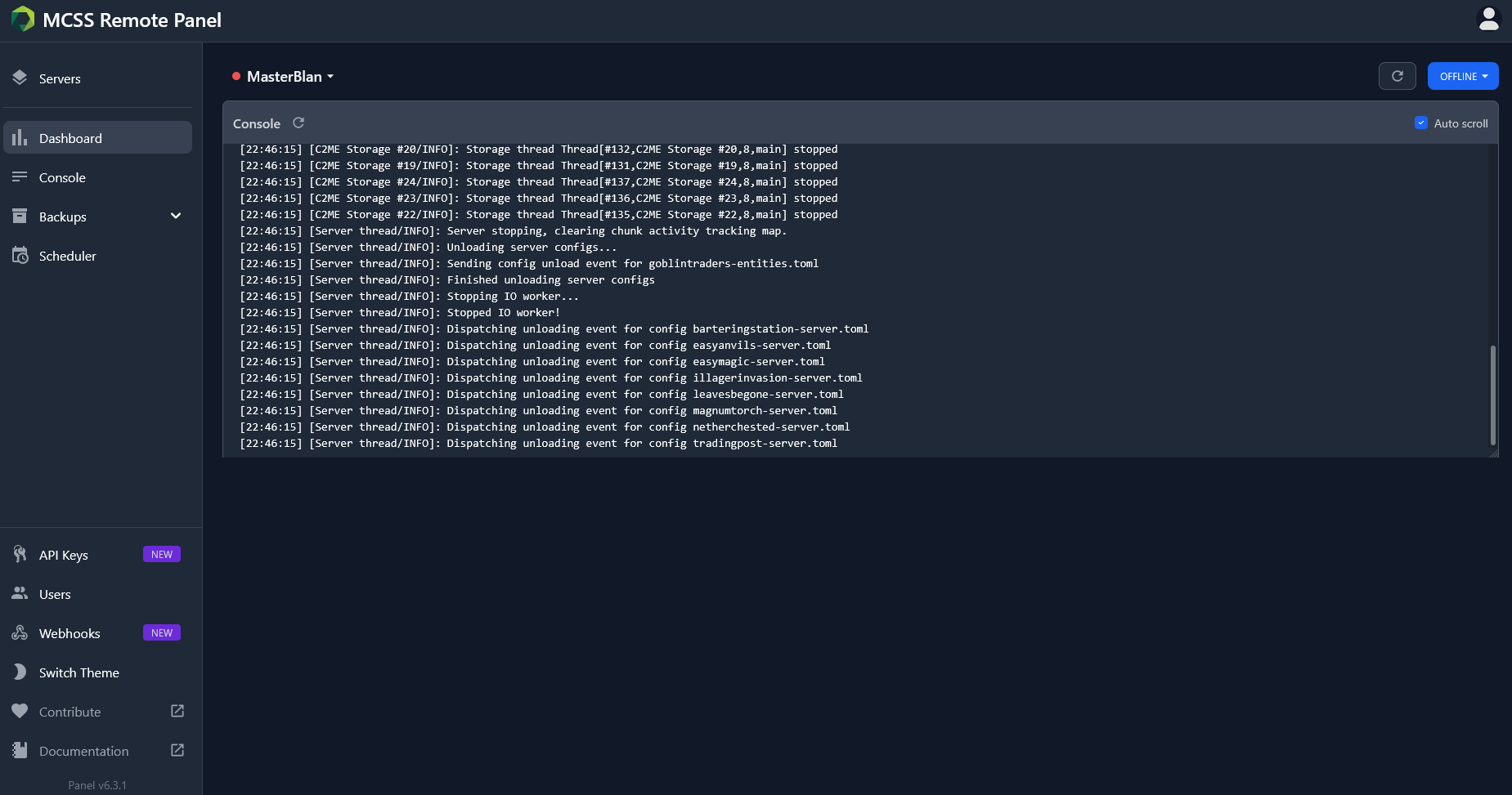 Controlli del server